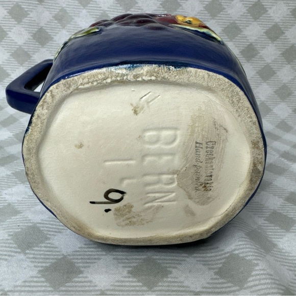Antique Czechoslovakia Handpainted Majolica Pitcher 1.5 L Bern Boch c.1918-1938 - Picture 5 of 7